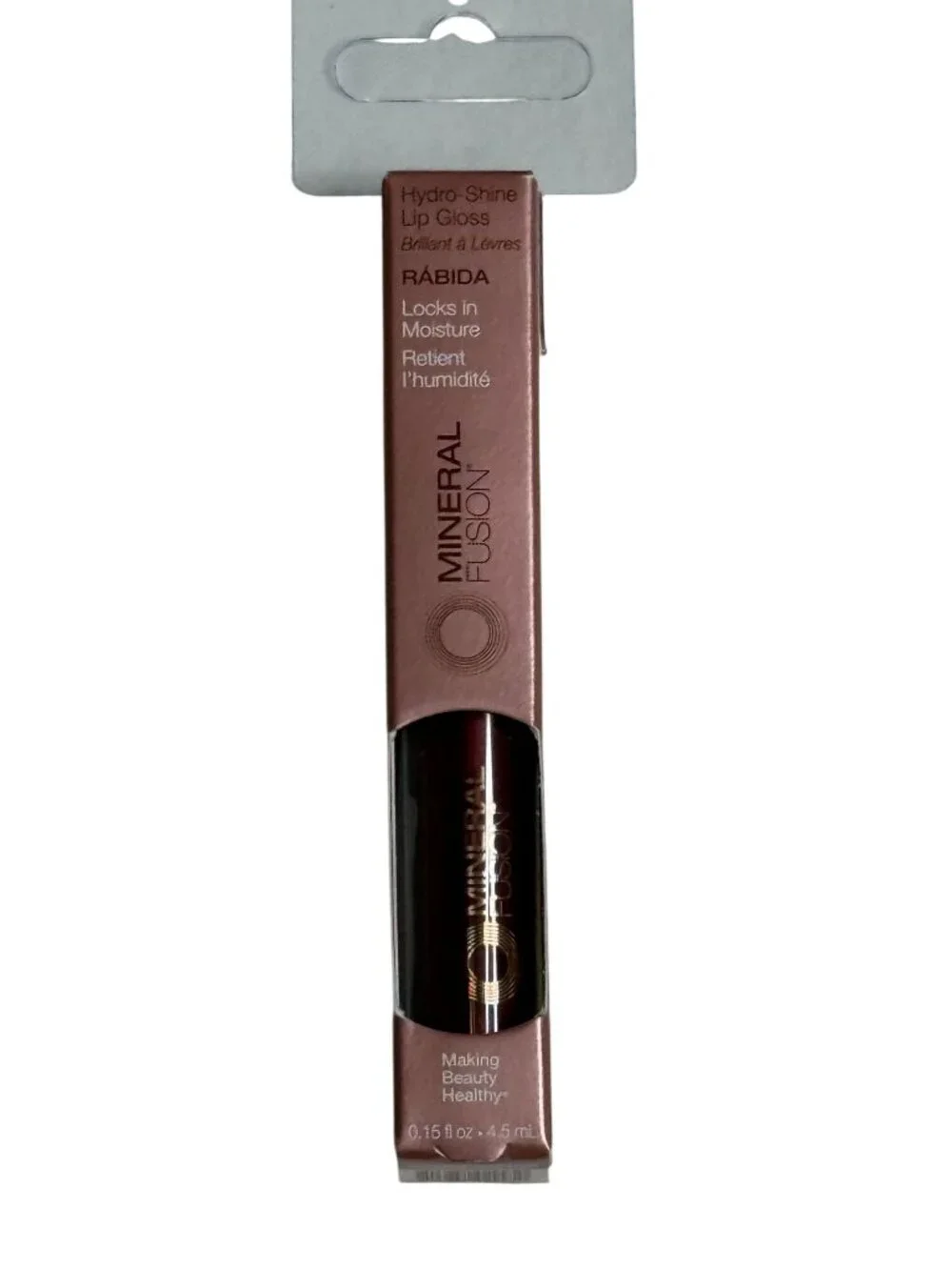 Mineral Fusion Hydro-Shine Lip Gloss Rabida 0.15 oz Vegan Clean Beauty New